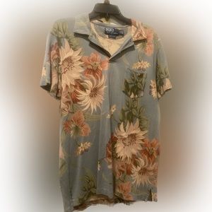 Polo Ralph Lauren Mens Vintage Custom Fit Short Sleeve Polo Shirt Hawaii…